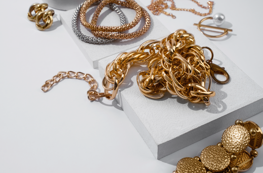 Custom gold necklace and bracelet designed for everyday wear