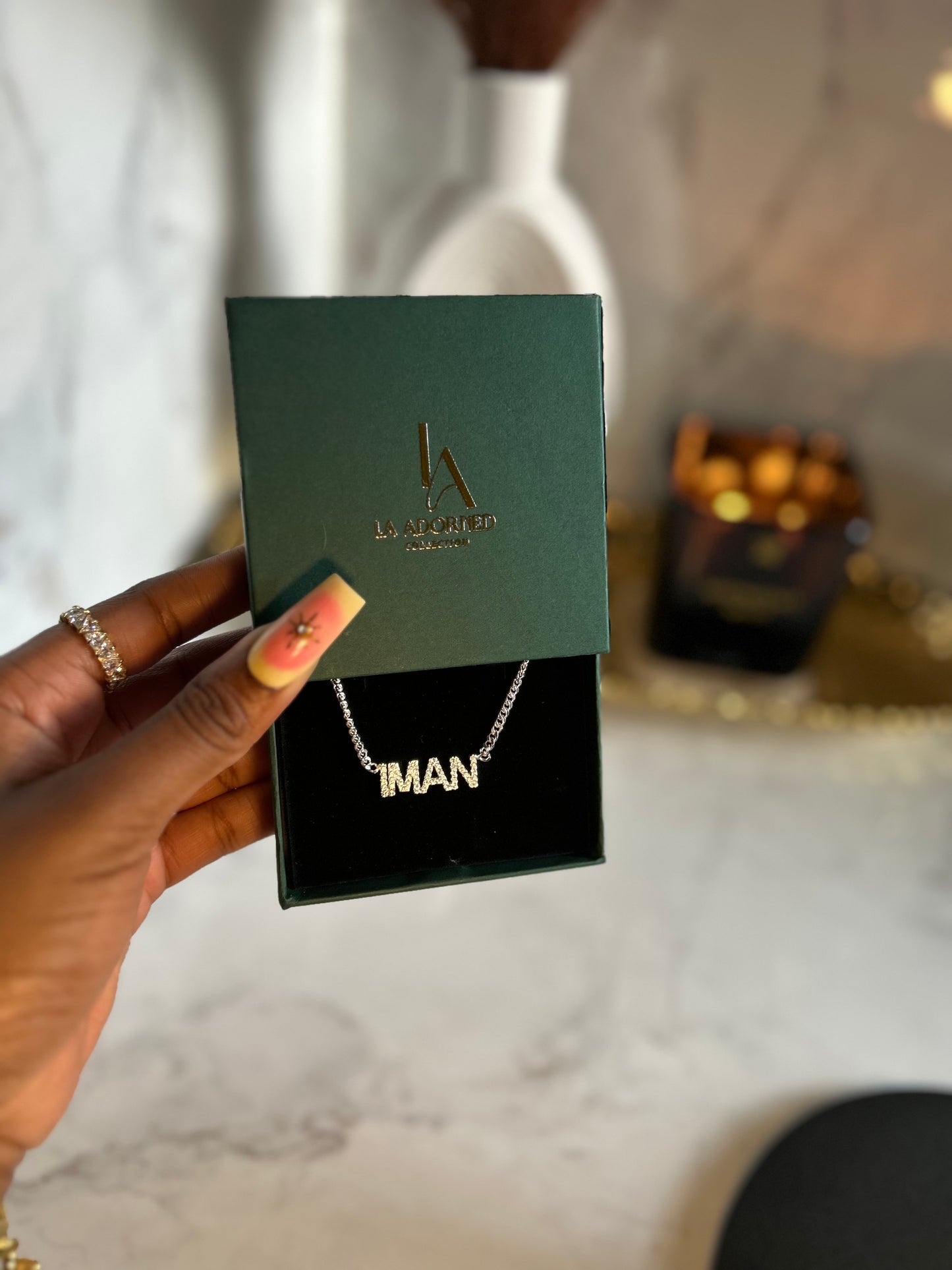 Bold Pavé Name Necklace