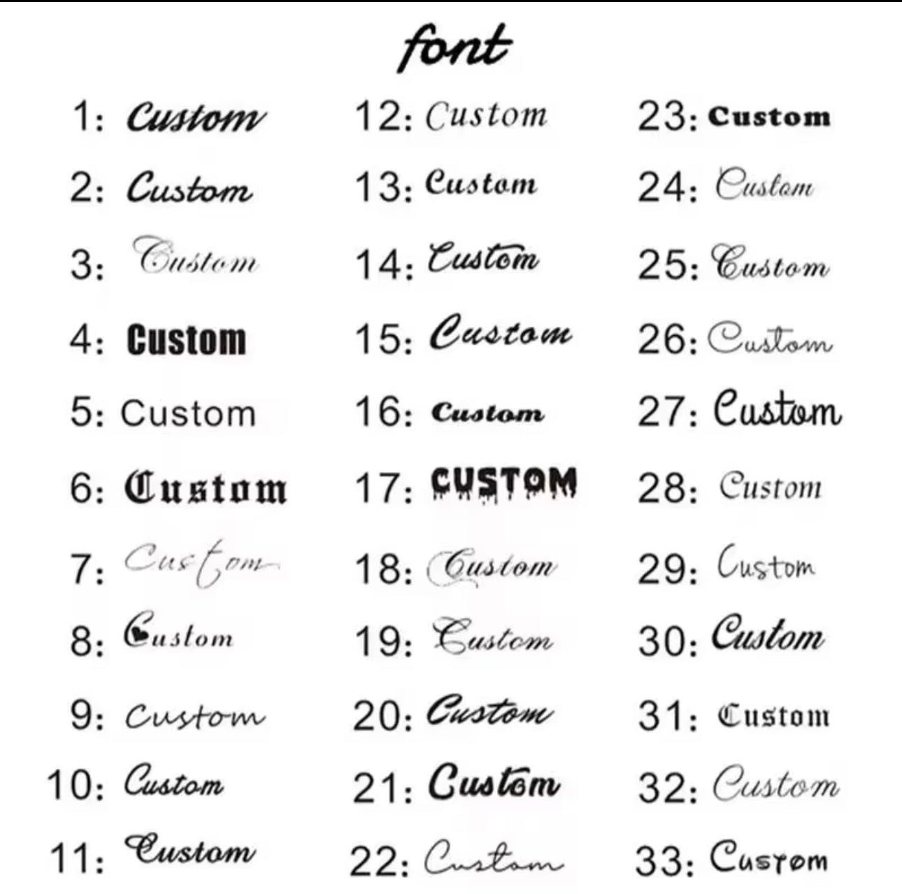 Adorned Signature Name Necklace [leave font number in box]