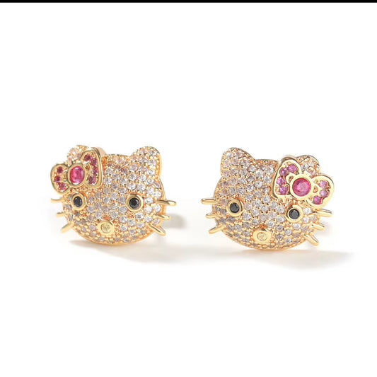 Princess kitty earrings