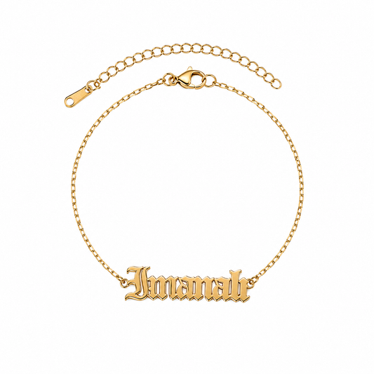 Crown Script Bracelet