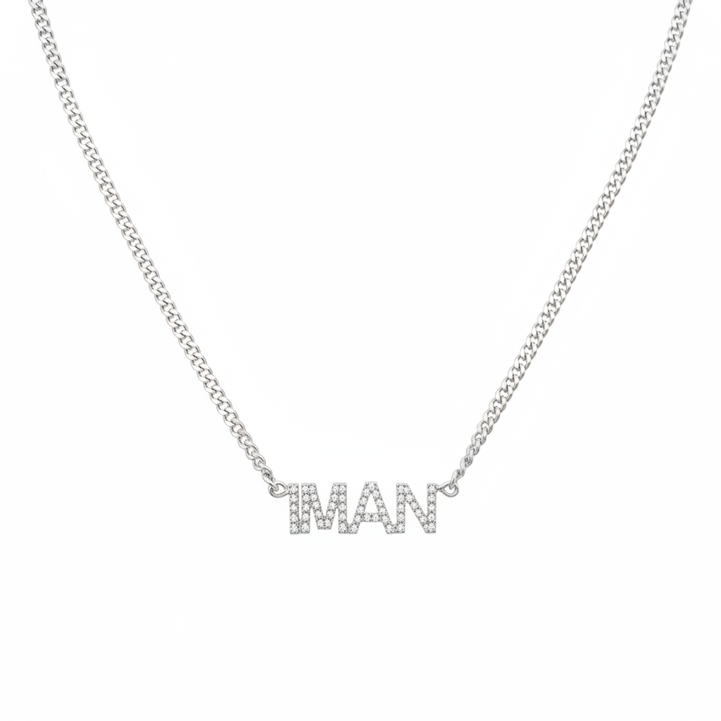 Bold Pavé Name Necklace