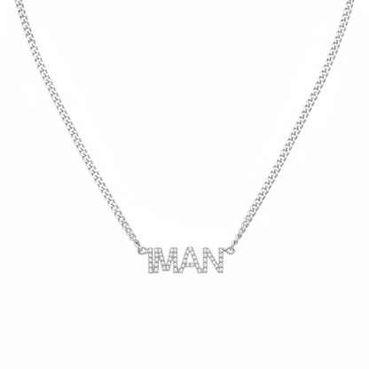Bold Pavé Name Necklace