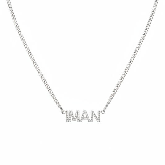 Bold Pavé Name Necklace