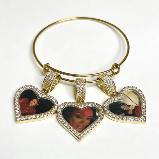 Heart Keepsake charm bangle