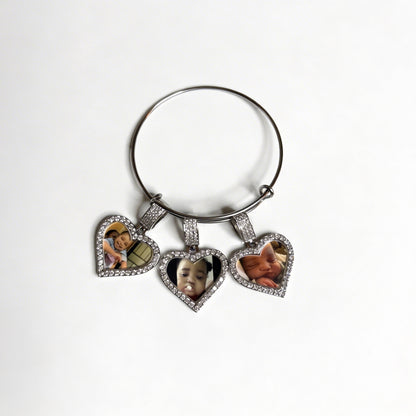 Heart Keepsake charm bangle