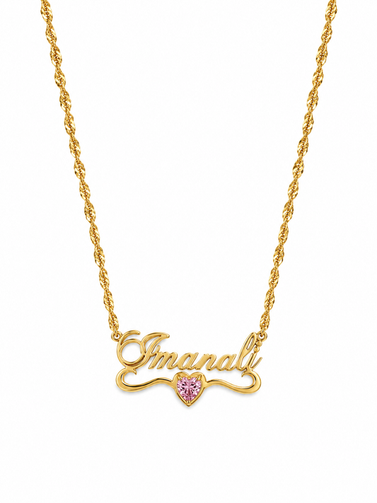 Sweetheart Birthstone Necklace